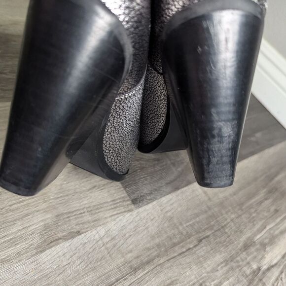 Naturalizer Rosetta Silver leather cutout ankle pointed toe booties womens 8 - Picture 7 of 9